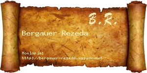 Bergauer Rezeda névjegykártya